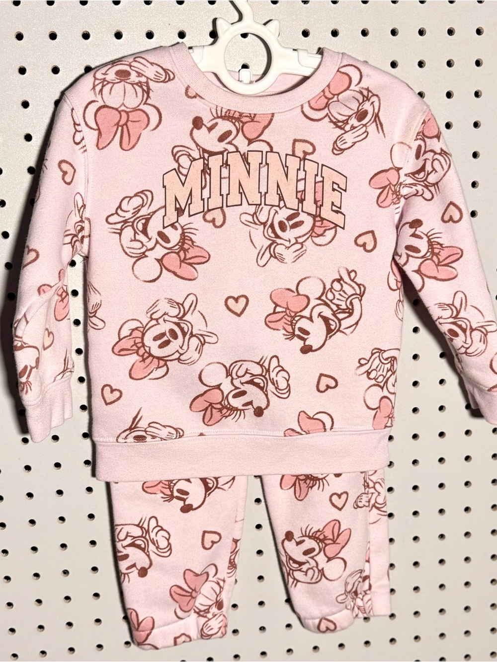 Disney Minnie Mouse Pink 2-Piece matching sweatsuit 18 Months
